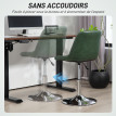 Chaise de bureau design Chesterfield AMARA vert vieilli