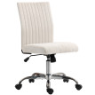 Chaise de bureau design sans accoudoirs SIENNA blanc cassé