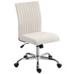 Chaise de bureau design sans accoudoirs SIENNA blanc cassé