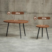Lot de 2 tables gigognes rondes NOA effet noyer