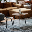 Lot de 2 tables gigognes rondes NOA effet noyer