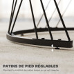 Lot de 2 tables basses gigognes rondes LYRA effet marbre gris
