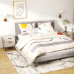 Lot de 2 chevets style nordique 2 tiroirs RANIA effet chêne clair