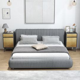 Lot de 2 chevets LYKKE effet bois gris