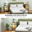 Lot de 2 chevets LYKKE effet bois gris