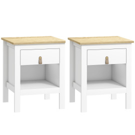 Lot de 2 tables de chevets LAVIA blanc