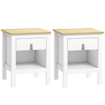 Lot de 2 tables de chevets LAVIA blanc