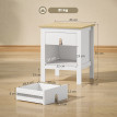 Lot de 2 tables de chevets LAVIA blanc
