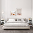 Lot de 2 chevets design tendance troglodyte 2 niches TARGA blanc