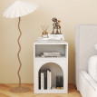 Lot de 2 chevets design tendance troglodyte 2 niches TARGA blanc