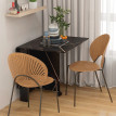 Table pliante cuisine 6 personnes MILANO effet noir marbré