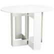 Table ovale pliable 2 abattants LIORA blanc