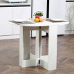 Table ovale pliable 2 abattants LIORA blanc