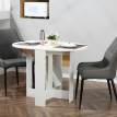 Table ovale pliable 2 abattants LIORA blanc