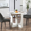 Table ovale pliable 2 abattants LIORA blanc