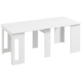 Table console extensible 6 personnes GRETEL blanche