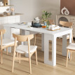 Table console extensible 6 personnes GRETEL blanche