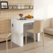 Table console extensible 6 personnes GRETEL blanche