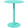 Table à manger ronde 60 cm acier ELARA bleu turquoise