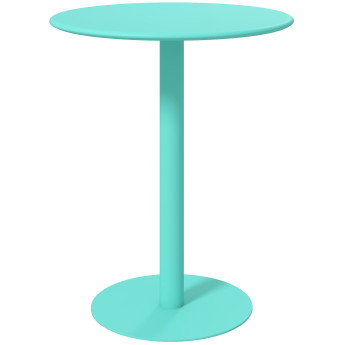 Table à manger ronde 60 cm acier ELARA bleu turquoise