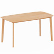Table à manger 6 personnes VOLODIA effet bois naturel