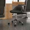 Tabouret à roulettes pivotant 360° MARCY noir