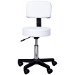 Tabouret de massage à roulettes réglable JEREMIA blanc