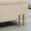Grand coffre de rangement design DONA velours beige