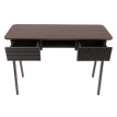 Console HWC-O40 table de téléphone table d'entrée/d'appoint tiroir de rangement MDV mélamine métal 88x110x40cm - aspe
