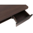 Console HWC-O40 table de téléphone table d'entrée/d'appoint tiroir de rangement MDV mélamine métal 88x110x40cm - aspe