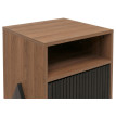 Table de chevet HWC-O40 commode table d'appoint armoire tiroir MDF métal mélamine 59 x 40 x 40 cm - naturel