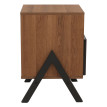 Table de chevet HWC-O40 commode table d'appoint armoire tiroir MDF métal mélamine 59 x 40 x 40 cm - naturel