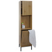Armoire haute HWC-O42 armoire de salle de bain étagère de salle de bain compartiments de rangement panier à linge M