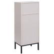 Commode HWC-O42 commode de salle de bain armoire de salle de bain armoire à 1 porte 3 compartiments de rangement MD