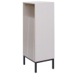 Commode HWC-O42 commode de salle de bain armoire de salle de bain armoire à 1 porte 3 compartiments de rangement MD