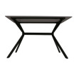 Table de salle à manger HWC-O58 table à manger en pierre frittée métallique aspect marbre 120 cm - noir-or