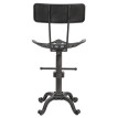 Tabouret de bar HWC-N26 chaise de bar tabouret de comptoir réglable en hauteur pivotant repose-pieds métal industr