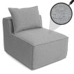 Fauteuil/accessoires pour canapé HWC-O54 fauteuil lounge partie centrale rembourrée tissu/textile (300 g/m2) 63 x 75