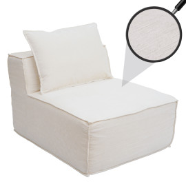 Fauteuil/accessoires pour canapé HWC-O54 fauteuil lounge partie centrale rembourrée tissu/textile (300 g/m2) 63 x 75