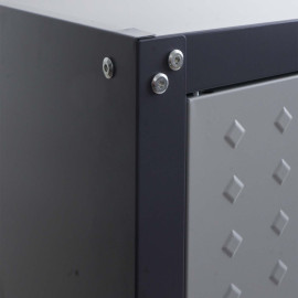 Armoire suspendue HWC-O52 armoire murale armoire de rangement bibliothèque verrouillable acier 77x77x31cm - gris cl