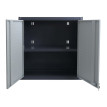 Armoire suspendue HWC-O52 armoire murale armoire de rangement bibliothèque verrouillable acier 77x77x31cm - gris cl