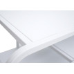 Table basse HWC-O49 table de salon style industriel 3 tablettes métal 45 x 80 x 40 cm - blanc