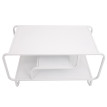 Table basse HWC-O49 table de salon style industriel 3 tablettes métal 45 x 80 x 40 cm - blanc