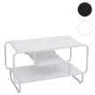 Table basse HWC-O49 table de salon style industriel 3 tablettes métal 45 x 80 x 40 cm - blanc