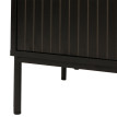Sideboard HWC-O39 Commode Armoire Buffet 3 tiroirs 2 portes bois mélaminé 80x130x42cm - aspect bois noir