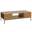 Meuble TV HWC-O39 Tableau TV Table basse Armoire TV Rangement mélamine MDF 39x120x60cm - naturel