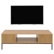 Meuble TV HWC-O39 Tableau TV Table basse Armoire TV Rangement mélamine MDF 39x120x60cm - naturel