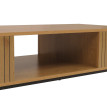 Meuble TV HWC-O39 Tableau TV Table basse Armoire TV Rangement mélamine MDF 39x120x60cm - naturel