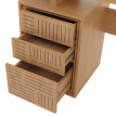 Bureau HWC-O32 table d'ordinateur table de travail tiroir bois mélaminé 77x118x58cm - orme naturel