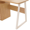 Bureau HWC-O32 table d'ordinateur table de travail tiroir bois mélaminé 77x118x58cm - orme naturel